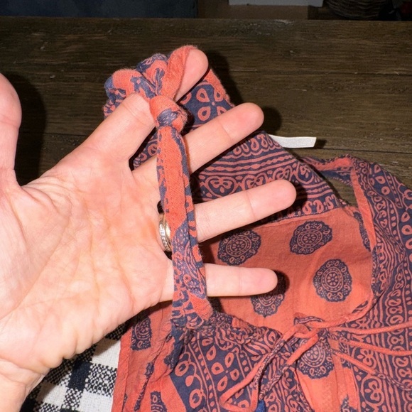 Intimately Free People Boho Wrap Deep Cut Tassel Thong Sleeveless Bodysuit Small - Picture 7 of 9